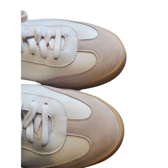 NEW Velasca Sneakers Men's 9 42 Cream Ciciarun Calf Leather Suede Low Top - Picture 3 of 9